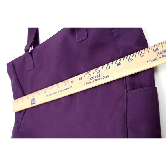 LARGE ELLINGTON PURPLE NYLON DOUBLE HANDLES SHOULDER BAG HANDBAG TOTE HOBO PURSE - Picture 14 of 16